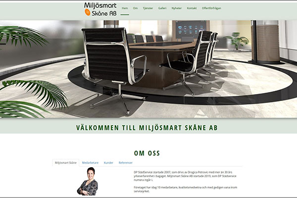Hemsida till Miljösmart Skåne AB
